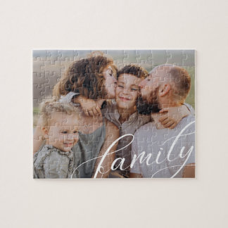 Puzzle Guión de foto familiar personalizado