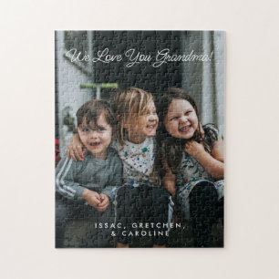 Puzzle Guión de foto personalizado Te Amamos Abuela