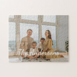 Puzzle Guión de nombre de familia de foto personalizada m