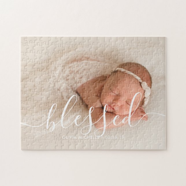 Puzzle Guión elegante Añadir tu propia foto (Horizontal)