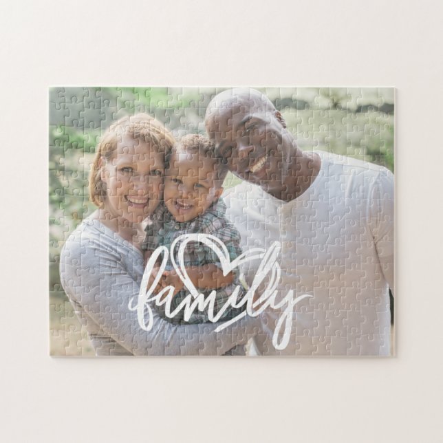Puzzle Guión Familiar | Foto Familiar Personalizada (Horizontal)