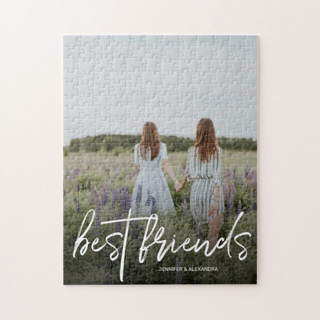 Puzzle Guión y foto de los mejores amigos modernos (Vertical)