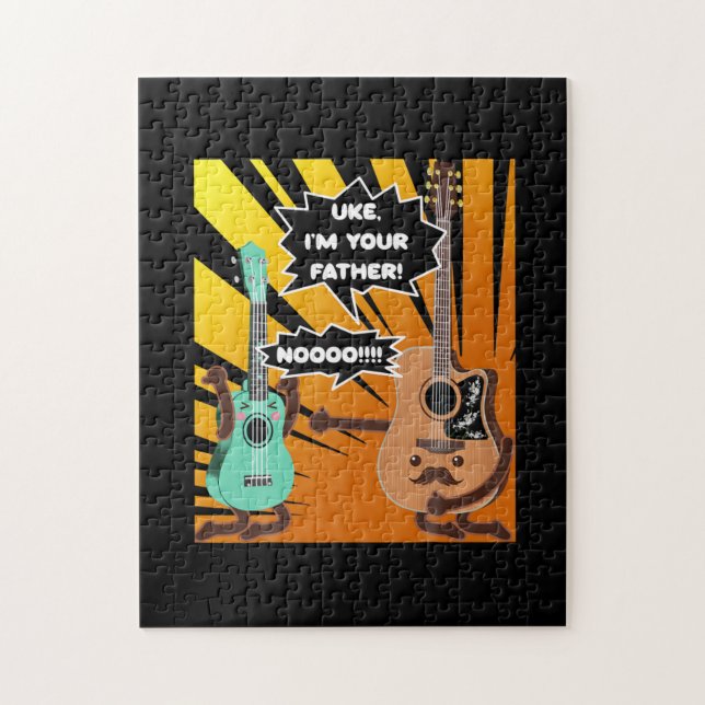 Puzzle Guitariano Uke Soy Tu Padre Cumpleaños (Vertical)