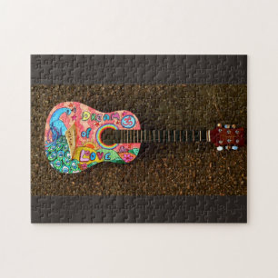PUZZLE GUITARRA ACÚSTICA HIPPIE JIGSAW PUZZZLE