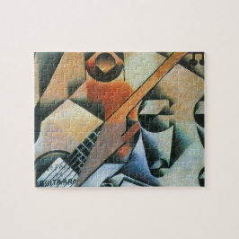Puzzle Guitarra (Banjo) y gafas, Juan Gris, arte vintage