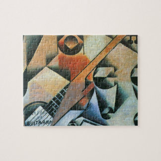 Puzzle Guitarra (Banjo) y gafas, Juan Gris, arte vintage