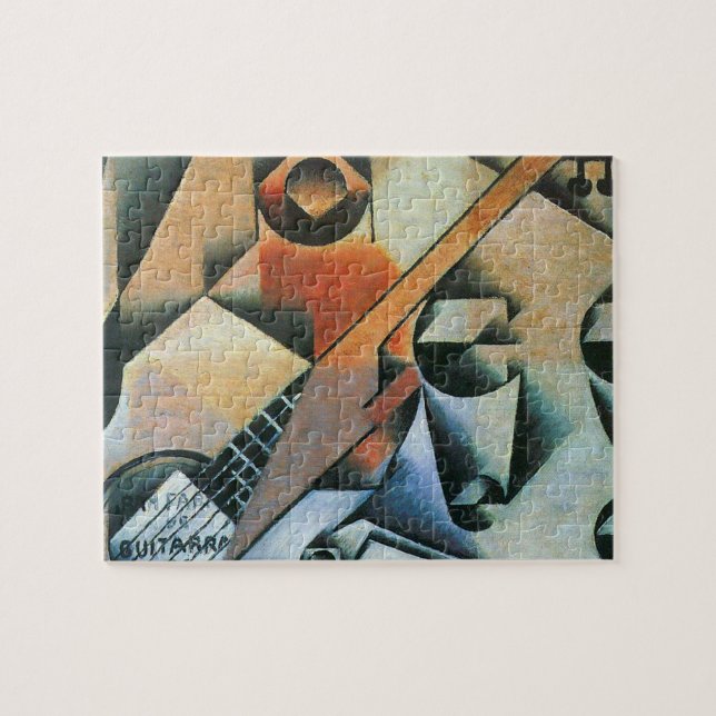 Puzzle Guitarra (Banjo) y gafas, Juan Gris, arte vintage (Horizontal)