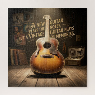Puzzle Guitarra clásica de cuerpo hueco Sunburst