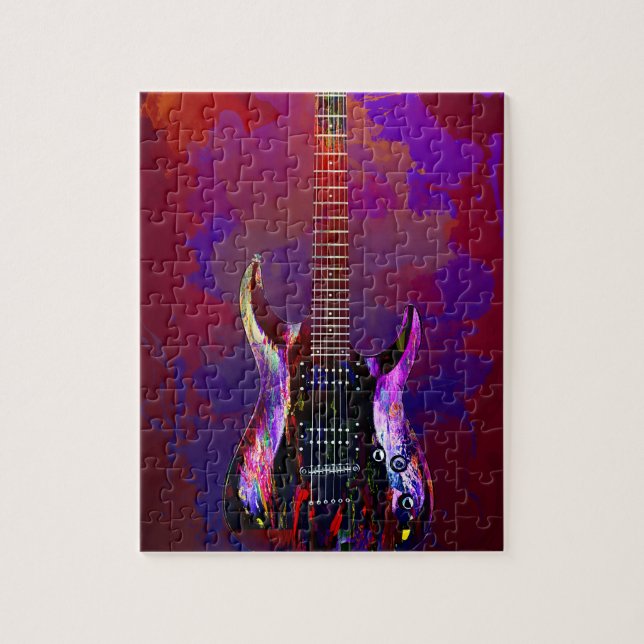 Puzzle Guitarra colorida (Vertical)