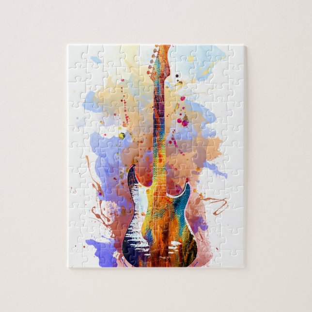 Puzzle Guitarra colorida (Vertical)
