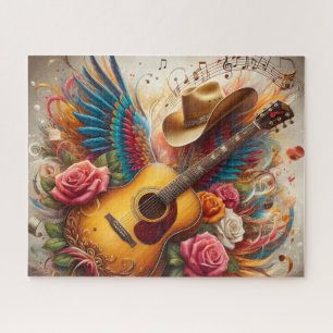 Puzzle Guitarra de Alas de Música Country