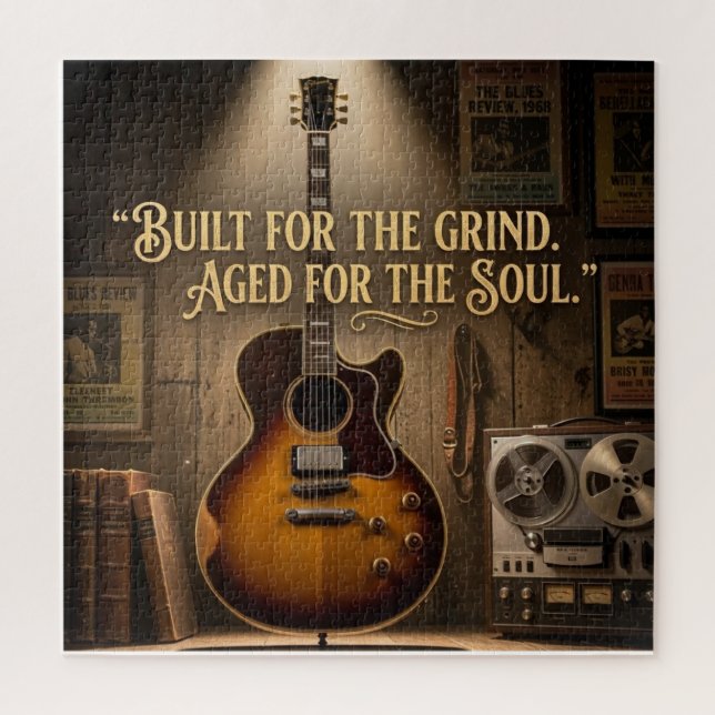 Puzzle Guitarra eléctrica de arce curvado de estilo vinta (Vertical)