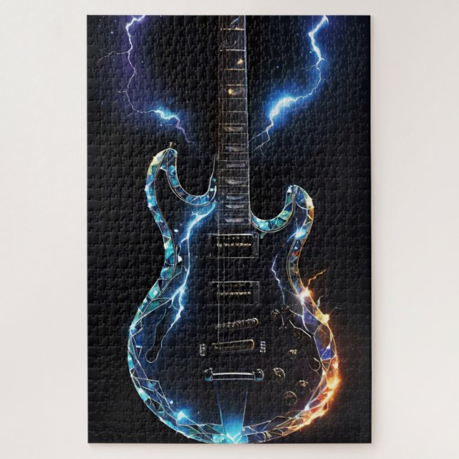 Puzzle Guitarra eléctrica de corte de diamantes (Vertical)