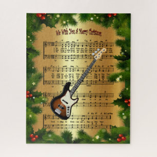 Puzzle Guitarra Eléctrica~ "Te Deseamos Una Feliz Navidad