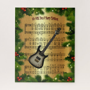 Puzzle Guitarra Eléctrica~ "Te Deseamos Una Feliz Navidad