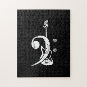 Puzzle Guitarra Lover  Bass Clef Bass Guitar