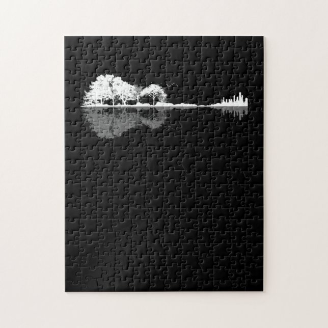 Puzzle Guitarra Lover| Regalo de sombra del lago de guita (Vertical)