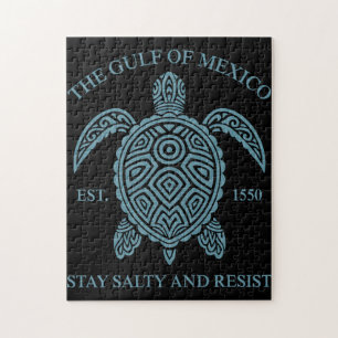 Puzzle Gulf Of Mexico ESTD 1550 Stay Salty And Resist
