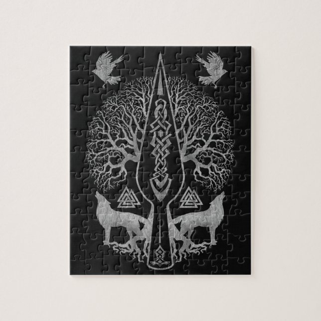 Puzzle Gungnir - lanza de Odin y árbol de la vida - (Vertical)