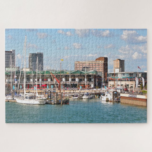 Puzzle Gunwharf Quays Marina, Portsmouth, Inglaterra (Horizontal)