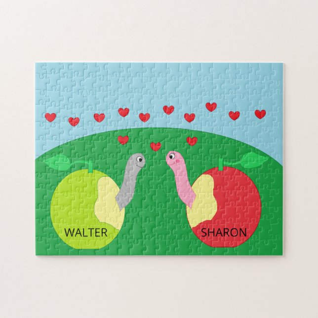 Puzzle Gusanos enamorados: (Horizontal)