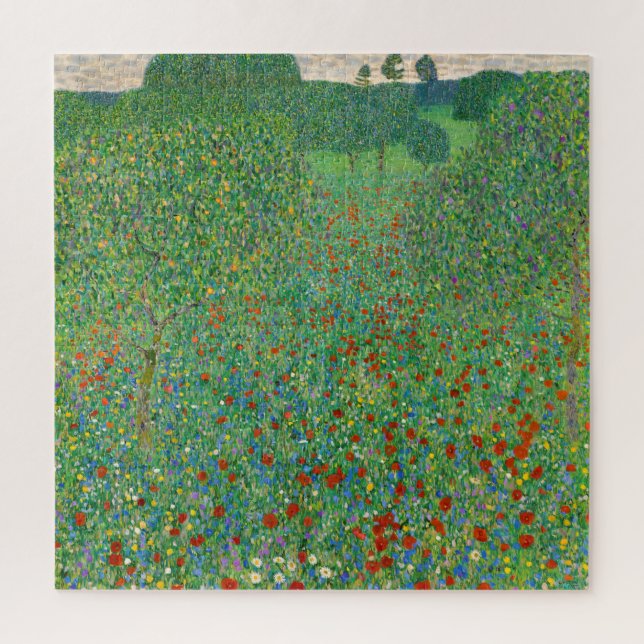 Puzzle Gustav Klimt - Campo de amapolas (Vertical)