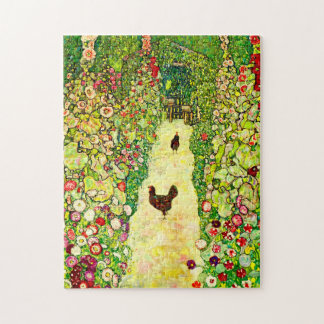 Puzzle Gustav Klimt Garden con pollos