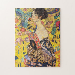 Puzzle Gustav Klimt Lady Con Ventilador