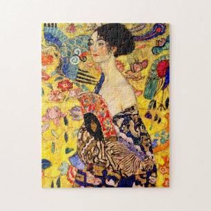 Puzzle Gustav Klimt Lady con ventilador