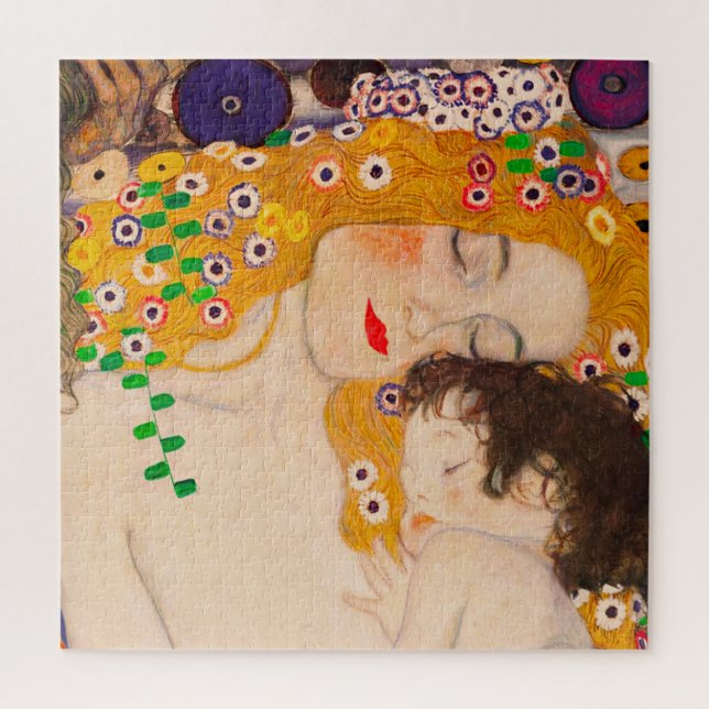 Puzzle Gustav Klimt - Madre e hijo (Vertical)