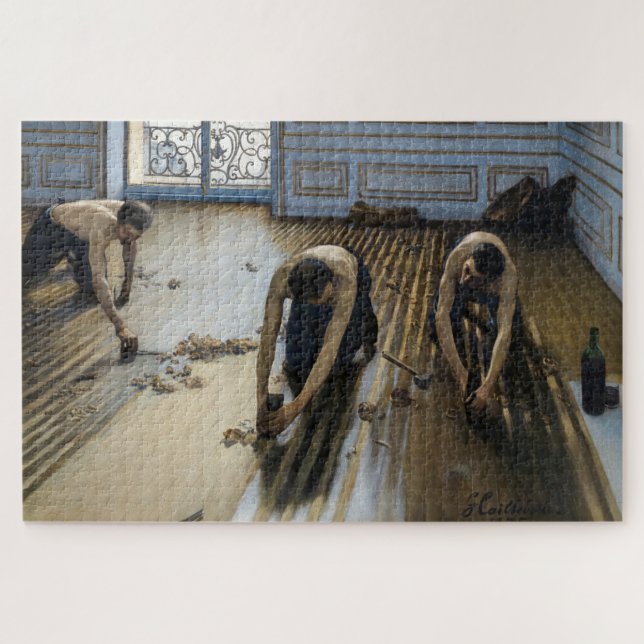 Puzzle Gustave Caillebotte - Los raspadores de suelos (Horizontal)