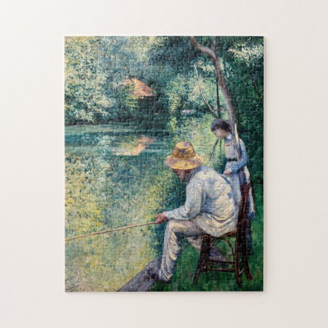Puzzle Gustave Caillebotte - Pesca con caña (Vertical)