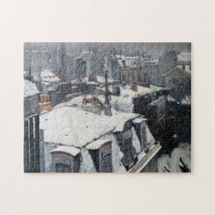 Puzzle Gustave Caillebotte - Tejados bajo la nieve