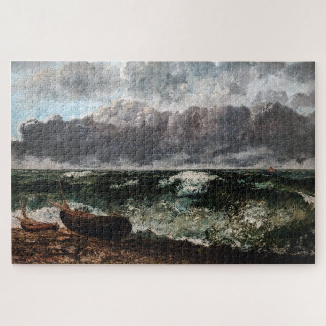 Puzzle Gustave Courbet - El mar de la tormenta / La ola (Horizontal)