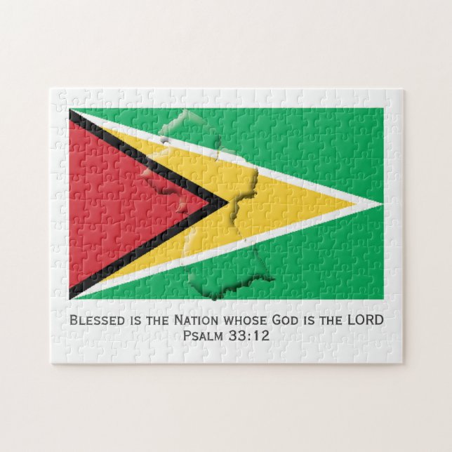 Puzzle GUYANA | Nación Bendecida | BANDERA GUYANESA (Horizontal)