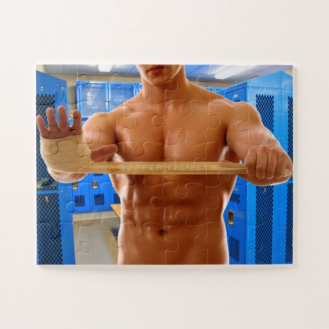 Puzzle Gymnas de 6-pack sin camisa del hombre musculoso d (Horizontal)