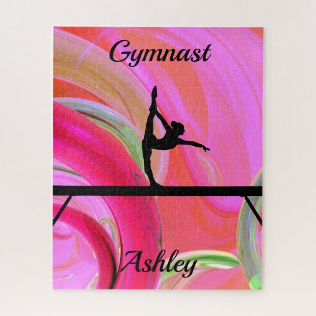 Puzzle Gymnastics Beam Bold Personalizado Resumen (Vertical)