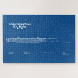 Puzzle H. L. Hunley - Planes de trazado del buque ABD