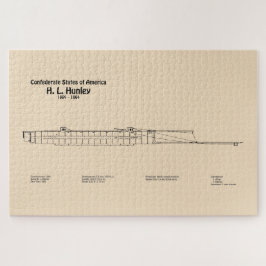 Puzzle H. L. Hunley - Planes de trazado del buque SD
