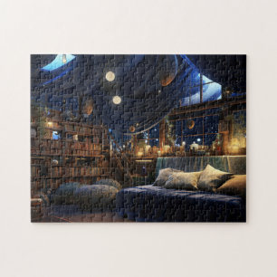 Puzzle Habitación de fantasía por la noche