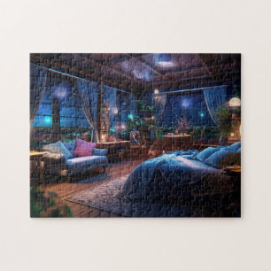 Puzzle Habitación de fantasía por la noche