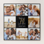Puzzle Hacer que 70 se vea bien foto de cumpleaños negro<br><div class="desc">Celebra tu cumpleaños número 70 con estilo con este diseño de cumpleaños 70 en negro y oro. Un diseño moderno con texto de guión y gráficos en negrita. Cambie el color al personalizar. Parte de una colección.</div>