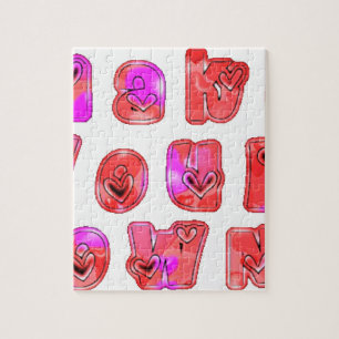 Puzzle Hacer que sus propios corazones Art Print Design