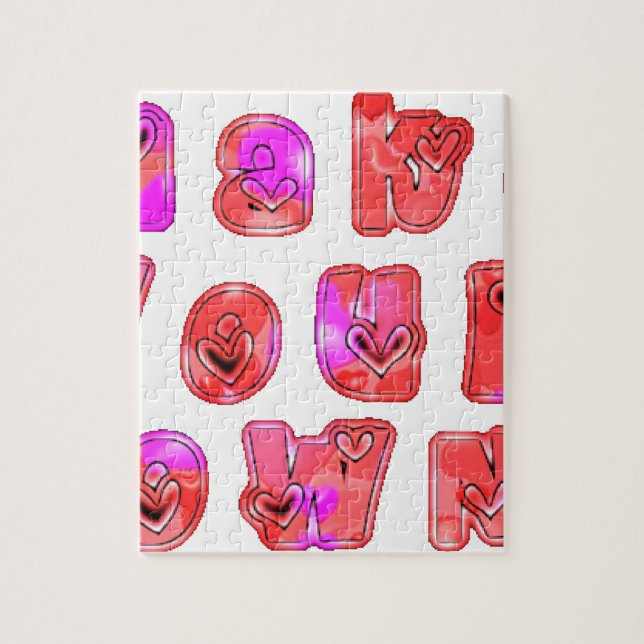 Puzzle Hacer que sus propios corazones Art Print Design (Vertical)