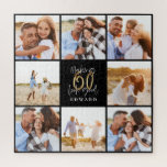 Puzzle Haciendo que 60 parezca un buen cumpleaños de foto<br><div class="desc">elegante negro y oro hacer 60 lucir buen regalo de collage de fotos</div>