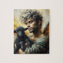 Puzzle Hada con cordero negro
