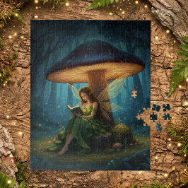 Puzzle Hada de la noche encantada leyendo un libro
