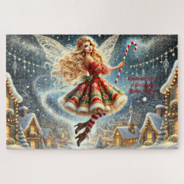 Puzzle Hada de navidades de encantada aldea invernal