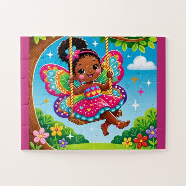 PUZZLE "HADA FELIZ EN UN COLUMPIO" (Horizontal)