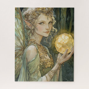 Puzzle Hada Forestal Encantada Con Bolas De Cristal